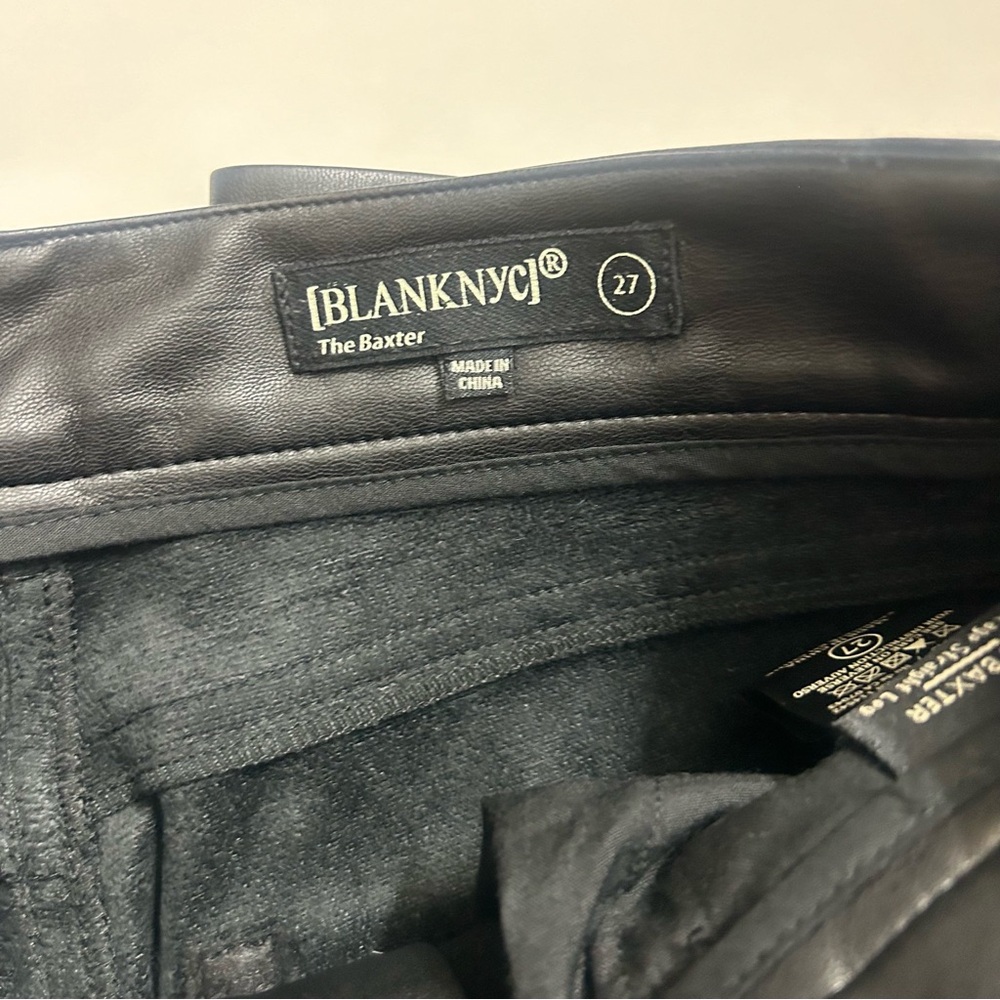 BLANKNYC Black Faux Leather Baxter pants (size 27) - Picture 5 of 6